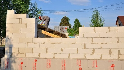 Укладка газосиликатных блоков в Фаниполе